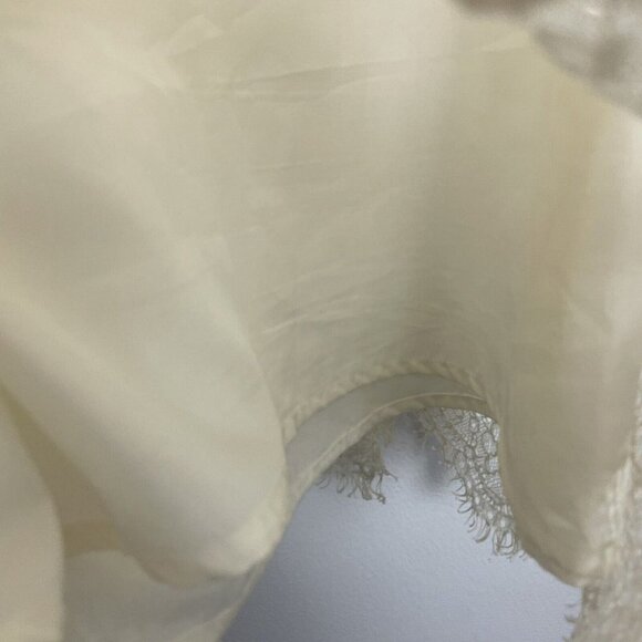 Cupcakes And Cashmere Woman’s Ivory Lace Tank Shift Dress Lined Size Small - Picture 7 of 8